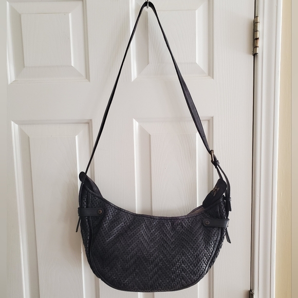 Viola Castellani Italian woven leather bag Navy - Picture 2 of 16